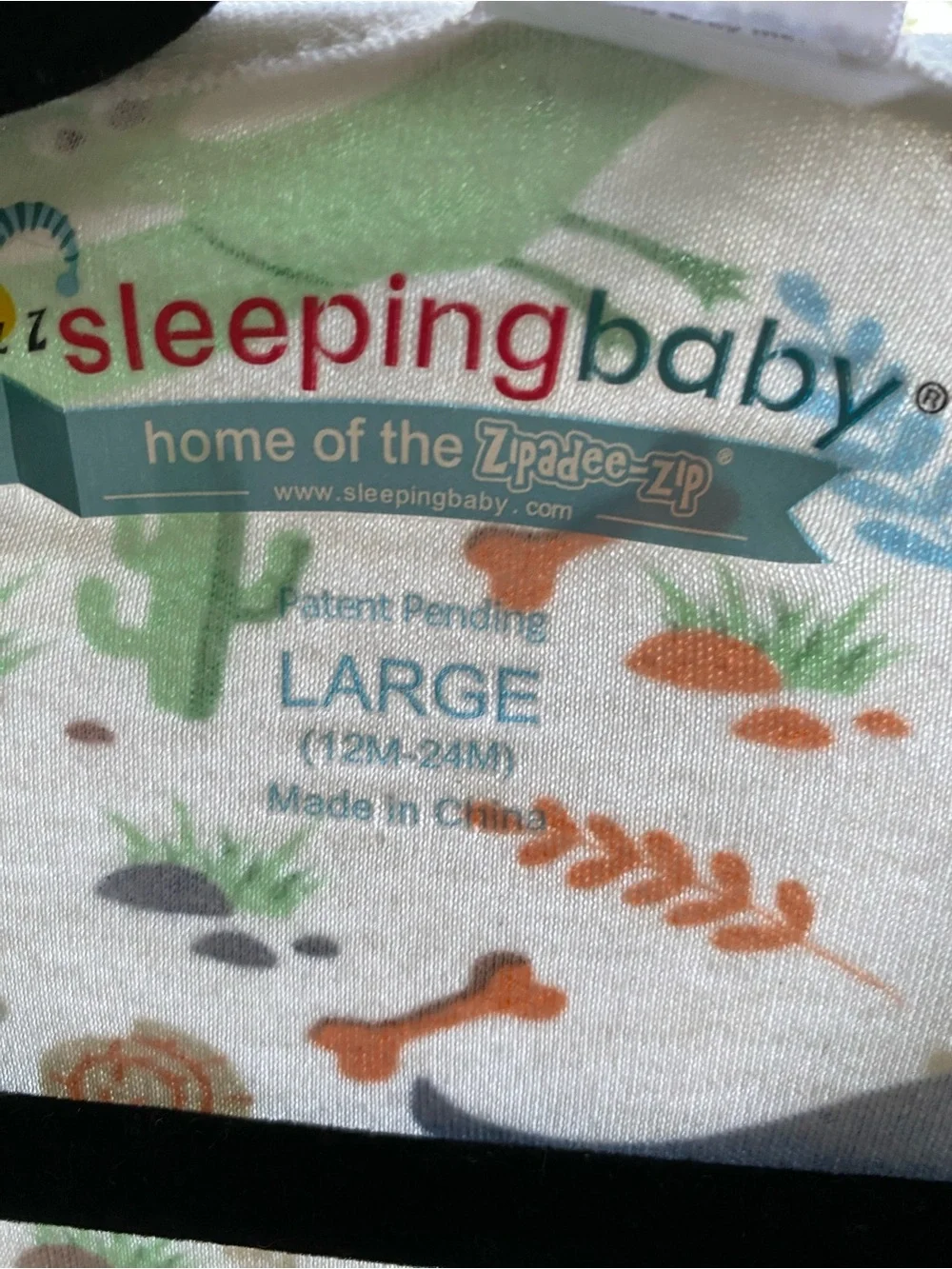 Kids Dinosaur Printed Zippered Sleepsuit Size 12-24 months